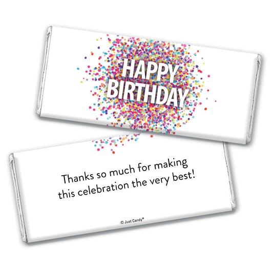 Personalized Happy Birthday Confetti Hershey's Milk Chocolate Bar