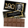 Personalized Milestone Birthday Elegant Birthday Bash Belgian Chocolate Bar with Photo