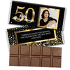 Personalized Milestone Birthday Elegant Birthday Bash Belgian Chocolate Bar with Photo