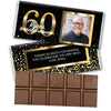 Personalized Milestone Birthday Elegant Birthday Bash Belgian Chocolate Bar with Photo