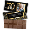 Personalized Milestone Birthday Elegant Birthday Bash Belgian Chocolate Bar with Photo