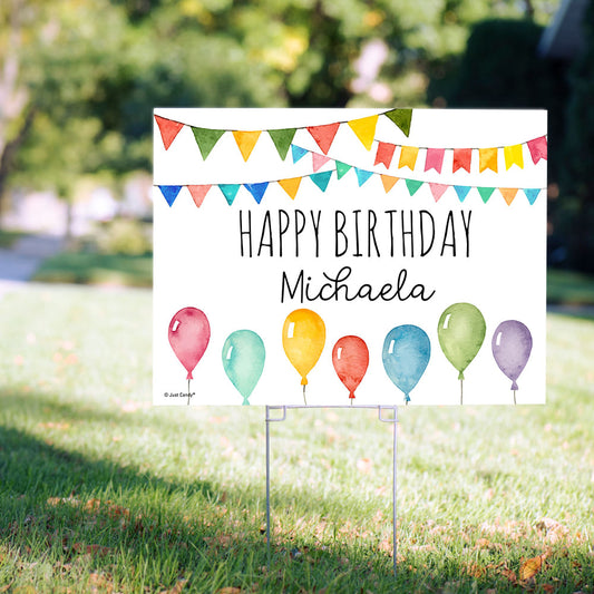 Happy Birthday Celebration Personalized Yard Sign