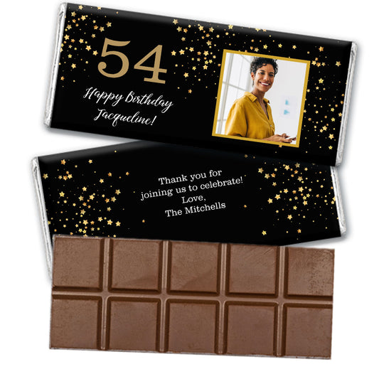 Personalized Birthday Starshine Belgian Chocolate Bar with Photo