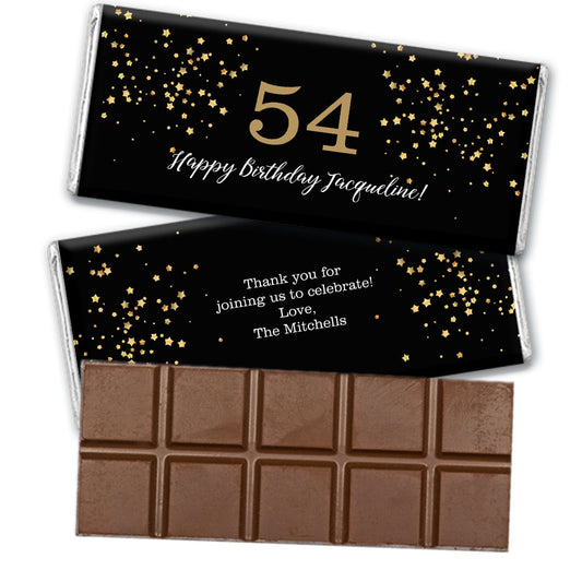 Personalized Birthday Starshine Belgian Chocolate Bar