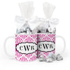 Personalized Birthday Baroque Pattern 11oz Mug with Hershey's Kisses