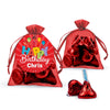 Personalized Happy Birthday Hershey's Kisses Organza Bag with Gift Tag