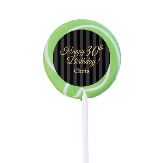 Milestones Personalized Small Swirly Pop 30th Birthday Favors (24 Pack)