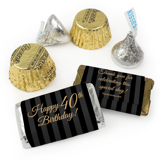 Milestone 40th Birthday Hershey's Miniatures, Kisses and Reese's Peanut Butter Cups