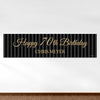 Personalized Birthday 70th Regal Stripes 5 Ft. Banner