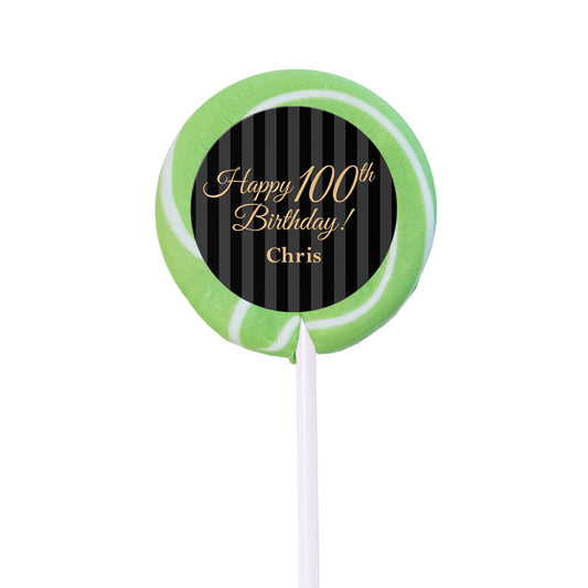 Milestones Personalized Small Swirly Pop 100th Birthday Favors (24 Pack)