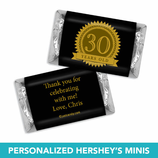 Personalized Milestone 30th Birthday Seal Deluxe Candy Buffet