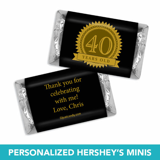 Personalized Milestone 40th Birthday Seal Deluxe Candy Buffet