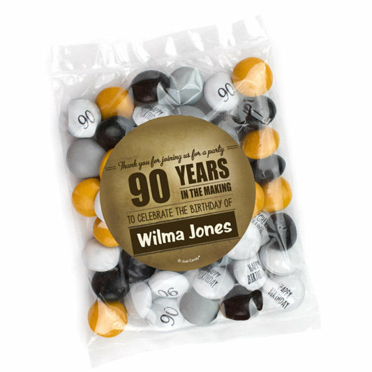 Personalized Years In The Making - 90 Candy Bag with JC Chocolate Minis