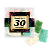 Personalized Milestones 30th Birthday Confetti Scroll JUST CANDY� favor cube with Sugar Sanded Gummy Bears