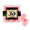 Personalized Milestones 30th Birthday Confetti Scroll JUST CANDY� favor cube with Sugar Sanded Gummy Bears