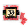 Personalized Milestones 30th Birthday Confetti Scroll JUST CANDY� favor cube with Sugar Sanded Gummy Bears