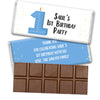 Personalized 1st Birthday Party Belgian Chocolate Bars