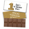 Personalized 1st Birthday Party Belgian Chocolate Bars