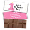 Personalized 1st Birthday Party Belgian Chocolate Bars