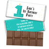 Personalized 1st Birthday Party Belgian Chocolate Bars