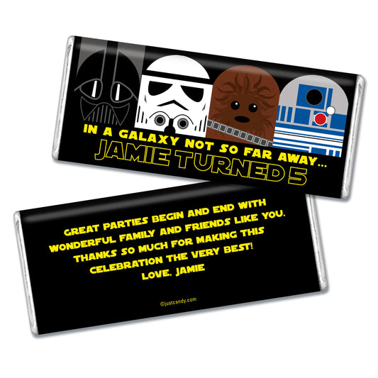 Personalized Youth Birthday Galactic Empire Hershey's Milk Chocolate Bar & Wrapper