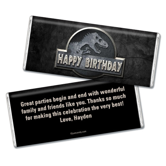 Birthday Personalized Hershey's Milk Chocolate Bar Jurassic World Dinosaur