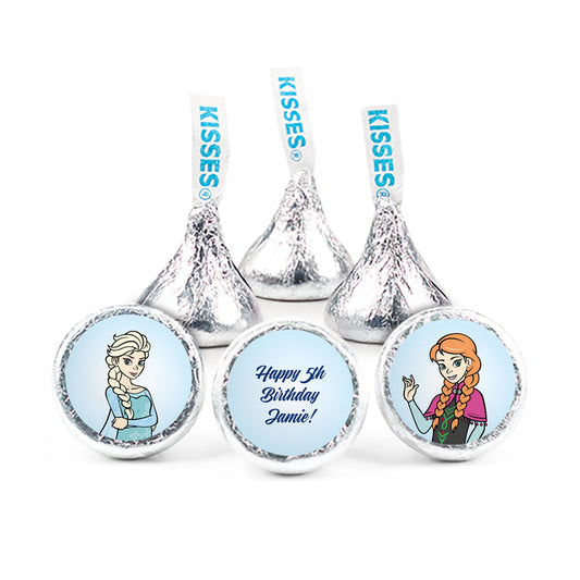 Birthday Personalized Hershey's Kisses Disney Style Frozen Theme Assembled Kisses