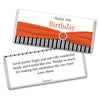 Birthday Personalized Chocolate Bar Wrappers Fancy Bow & Stripes