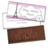 Birthday Personalized Embossed Chocolate Bar Paris Theme