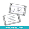 Birthday Personalized Hershey's Miniatures Wrappers Paris Theme