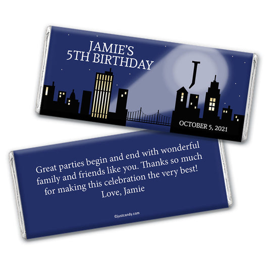 Birthday Personalized Hershey's Milk Chocolate Bar Batman Gotham City Theme