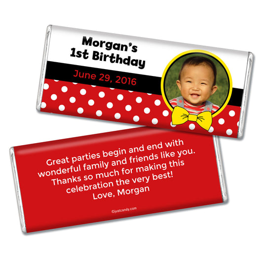 Birthday Personalized Hershey's Milk Chocolate Bar Mickey Mouse Photo