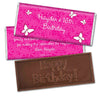 Birthday Personalized Embossed Chocolate Bar Butterfly Garden