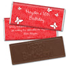 Birthday Personalized Embossed Chocolate Bar Butterfly Garden