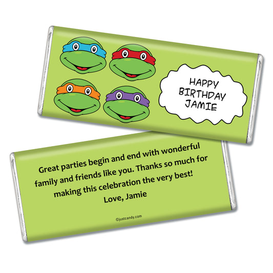 Birthday Personalized Hershey's Milk Chocolate Bar TMNT Cowabunga Turles