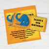 Birthday Personalized Chocolate Bar Wrappers Jurassic Dinosaur