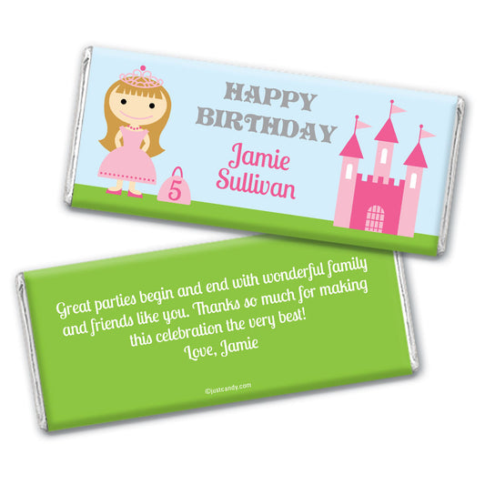 Birthday Personalized Chocolate Bar Wrappers Renaissance Kingdom Princess