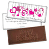 Birthday Personalized Embossed Chocolate Bar Hanging Hearts