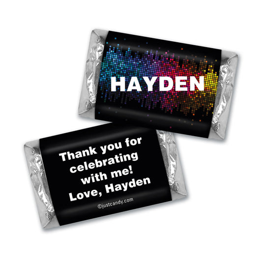 Birthday Personalized Hershey's Miniatures Blacklight Techno Rave