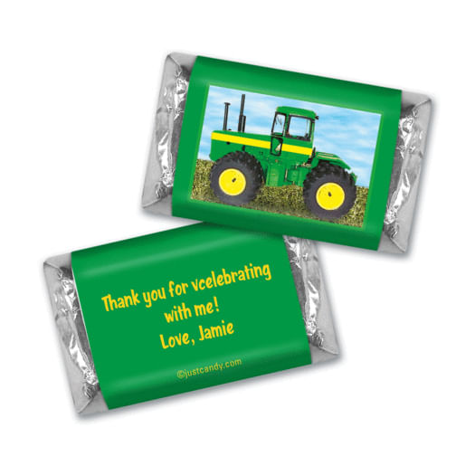 Birthday Personalized Hershey's Miniatures Wrappers Oh Deere! Farm Tractor