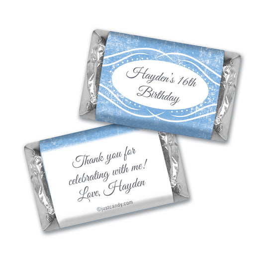 Birthday Personalized Hershey's Miniatures Winter Snow Squiggle