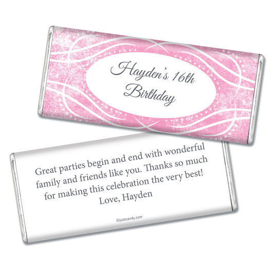 Birthday Personalized Hershey's Milk Chocolate Bar Winter Snow Squiggle