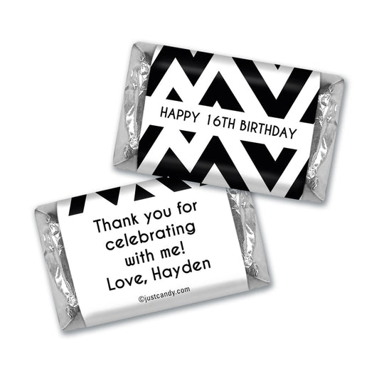 Birthday Personalized Hershey's Miniatures Chevron