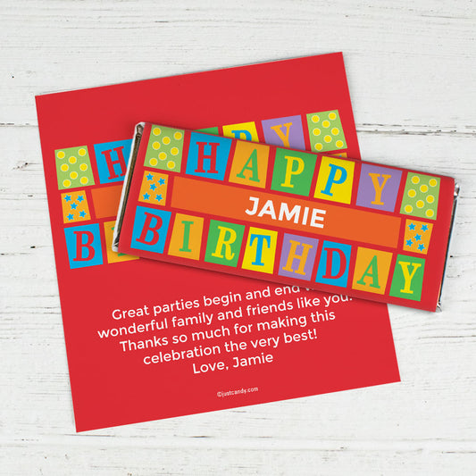 Birthday Personalized Chocolate Bar Wrappers Sesame Street