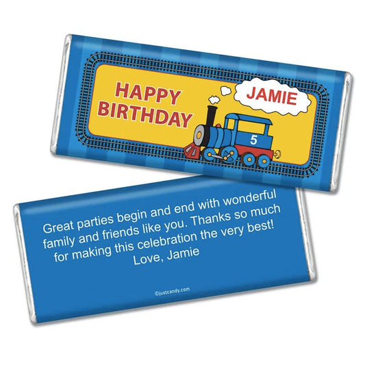 Birthday Personalized Hershey's Milk Chocolate Bar Train for Thomas