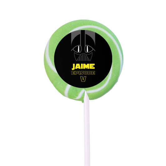 Birthday Personalized Small Swirly Pop Jedi Master (24 Pack)