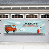 Personalized Fire Truck Birthday Red Fire Truck - Garage Banner