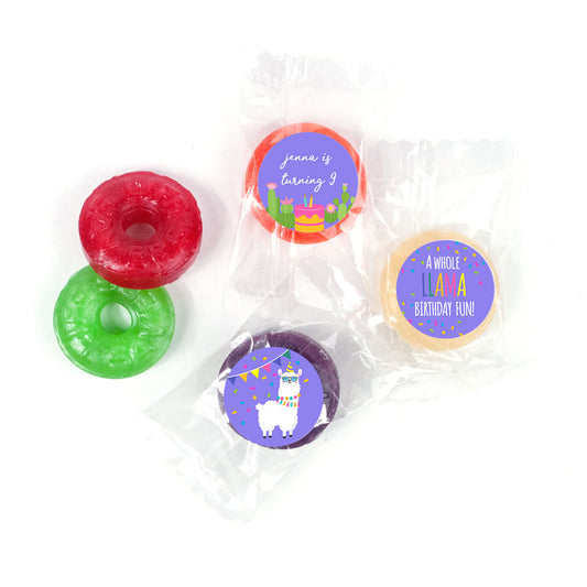 Personalized Llama Birthday Life Savers 5 Flavor Hard Candy - Party Llama