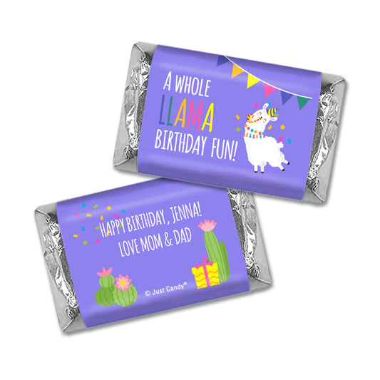 Personalized Llama Fun Kids Birthday Favors Mini Wrappers