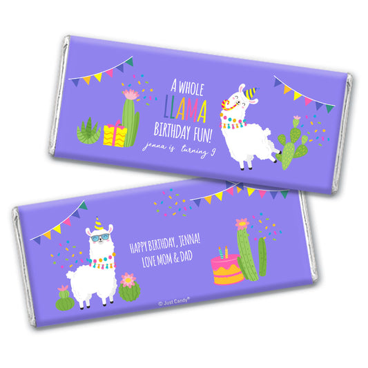 Personalized Kids Birthday Llama Fun Hershey's Milk Chocolate Bar